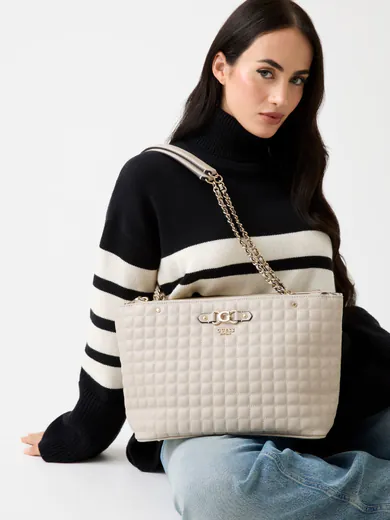 Mala de Ombro Shopper Nadira Bege