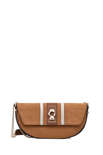 Minimala de Ombro/Tiracolo Erenia em Pele Genuína Castanha