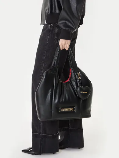 Mala Shopper Puffy Preta