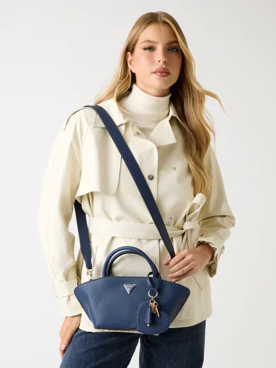 Mala de Mão Bolena Saffiano Azul-escuro