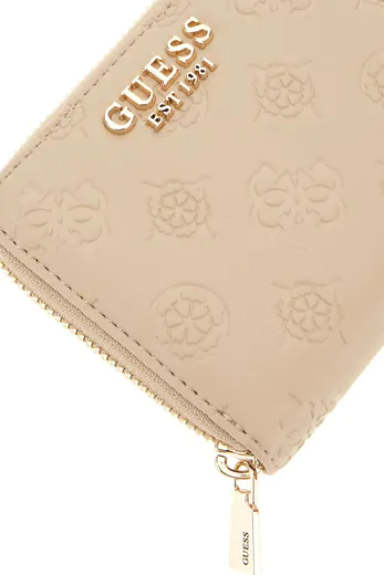 Carteira Pequena Phoebe 4G Logo Peony Bege