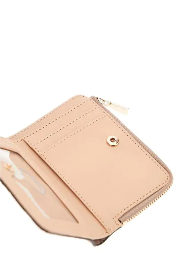 Porta-cartões Phoebe 4G Logo Peony Bege