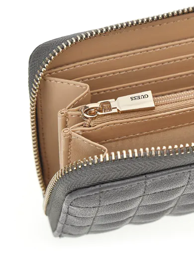 Carteira Grande Nadira acolchoada Cinzenta