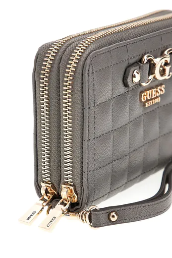 Carteira Média Nadira acolchoada Cinzenta