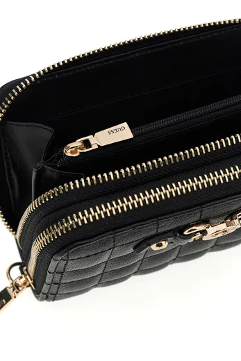 Carteira Média Nadira acolchoada Preta