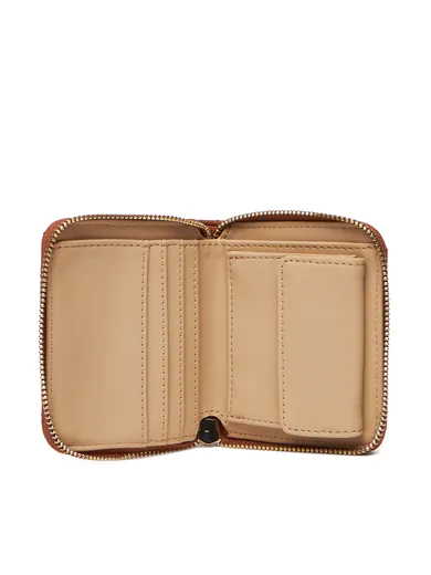 Carteira Pequena Adelasia 4G Logo Peony Castanha