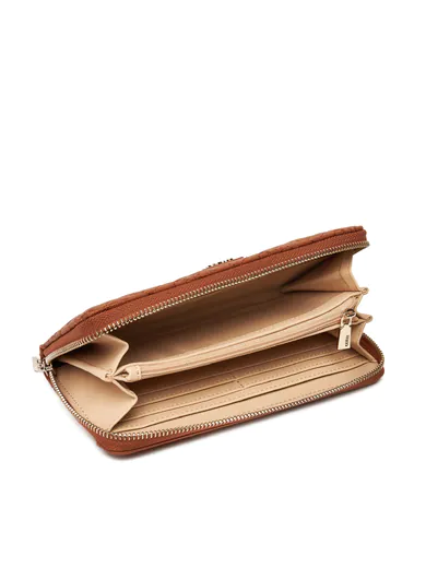 Carteira Grande Adelasia 4G Logo Castanha