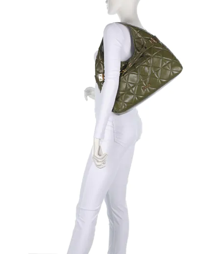 Mala de Ombro Hobo Nappa Pu Quilted Verde