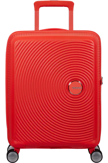 Mala de Cabine 55cm Expansível 4 Rodas Laranja Néon