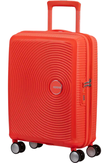 Mala de Cabine 55cm Expansível 4 Rodas Laranja Néon