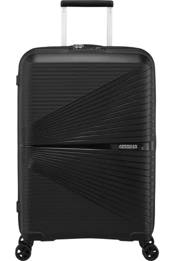 Mala de Viagem Superleve Média 67cm 4 Rodas Preta