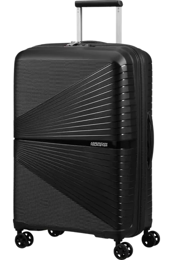 Mala de Viagem Superleve Média 67cm 4 Rodas Preta