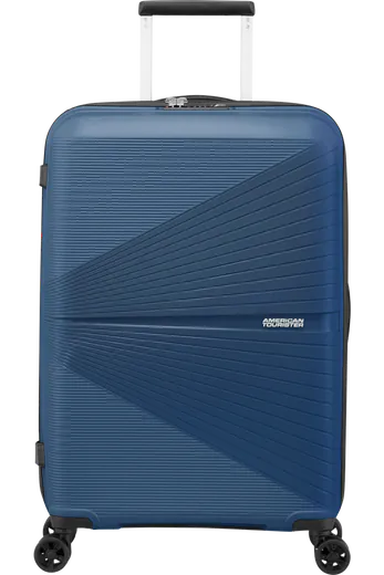 Mala de Viagem Superleve Média 67cm 4 Rodas Azul Marinho