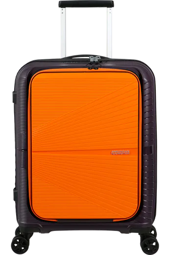 Mala de Cabine Superleve 55cm 4 Rodas com Bolso para Portátil 15.6 Ameixa/Laranja