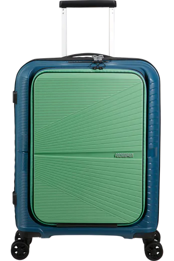 Mala de Cabine Superleve 55cm 4 Rodas com Bolso para Portátil 15.6 Azul/Verde