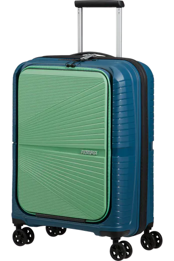 Mala de Cabine Superleve 55cm 4 Rodas com Bolso para Portátil 15.6 Azul/Verde