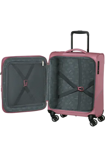 Mala de Cabine 55cm Expansível 4 Rodas Lilás Cor-de-Rosa