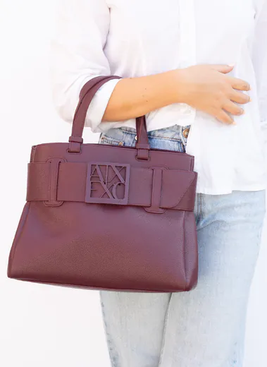 Mala Shopper Grande Armani Exchange Vermelha