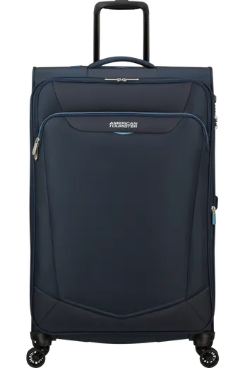 Mala de Viagem Grande 80cm Expansível 4 Rodas Azul-Marinho