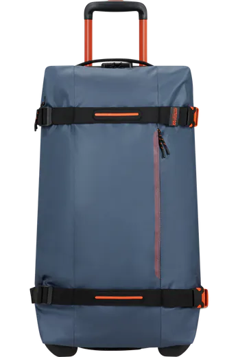 Saco de Viagem Médio 68cm 2 Rodas Azul/Laranja
