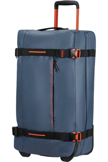 Saco de Viagem Médio 68cm 2 Rodas Azul/Laranja