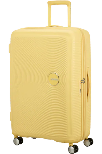Mala de Viagem Grande 77cm Expansível Amarelo Pastel