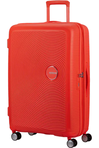 Mala de Viagem Grande 77cm Expansível 4 Rodas Laranja Néon