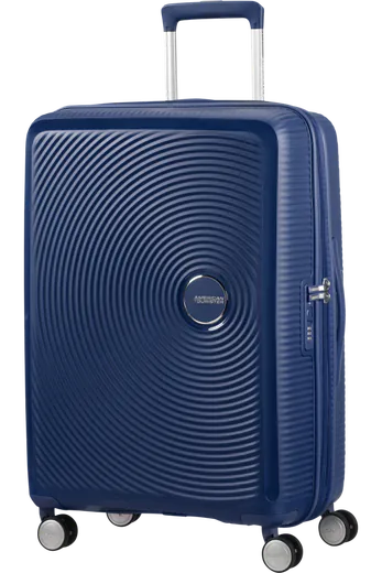 Mala de Viagem Média 67cm Soundbox Expansível Azul Meia-Noite