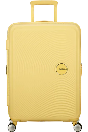 Mala de Viagem Média 67cm Soundbox Expansível Amarelo Pastel
