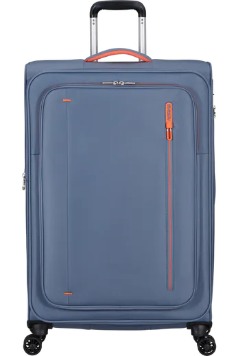 Mala de Viagem Grande 77cm cm Expansível 4 Rodas Azul-Pedra