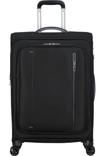 Mala de Viagem Média 67cm Expansível 4 Rodas Preta