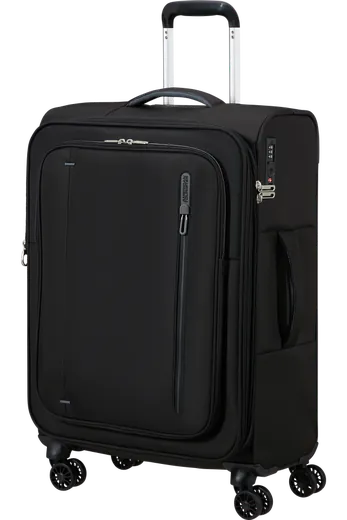 Mala de Viagem Média 67cm Expansível 4 Rodas Preta