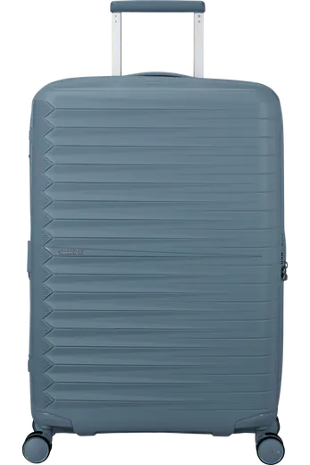 Mala de Viagem Média 68cm Expansível 4 Rodas Azul Aço