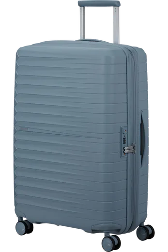 Mala de Viagem Média 68cm Expansível 4 Rodas Azul Aço