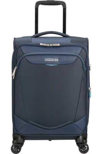 Mala de Cabine 55cm Expansível (L 35cm) 4 Rodas Azul-Marinho