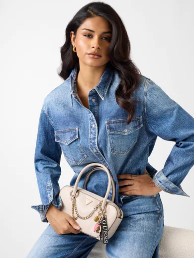 Mala de Mão Davina Charm Bege