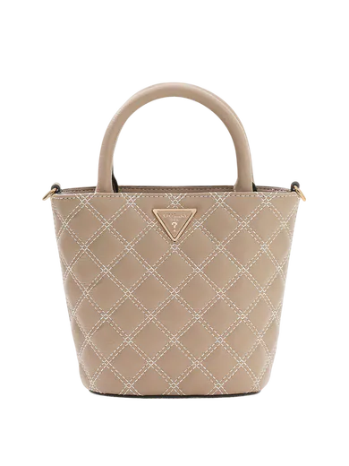 Mala Mini Bucket Matelassê Giully Bege