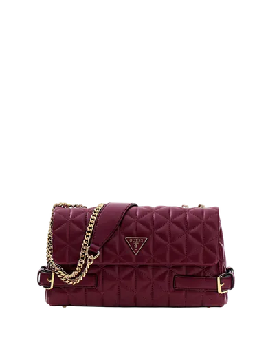 Mala de Ombro/Tiracolo Paisleigh Acolchoada Bordô