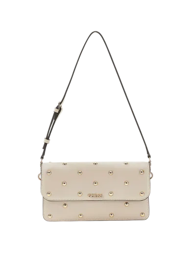 Mala de Ombro Sadie Tachas Bege