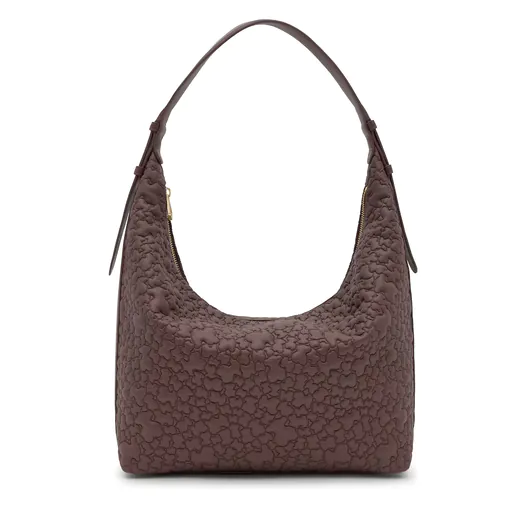 Mala de Ombro Grande Hobo Puffy Bear Castanha