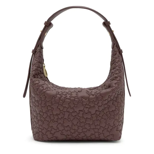 Mala de Ombro Média Hobo Puffy Bear Castanha