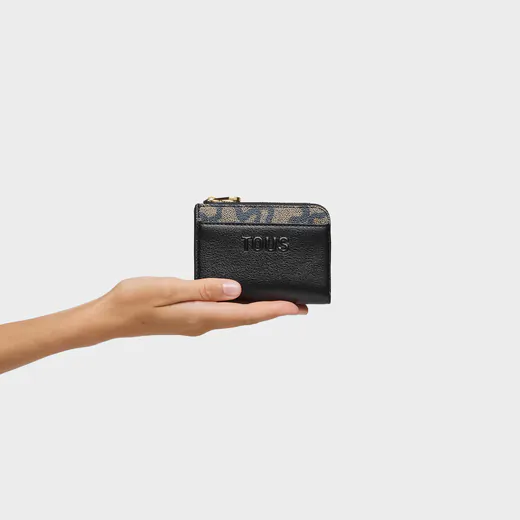 Porta-moedas/Porta-cartões Kaos Icon Preta