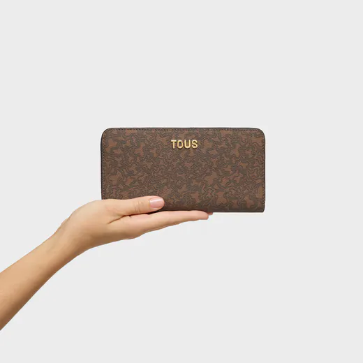 Carteira Grande Kaos Mini Lines Castanha