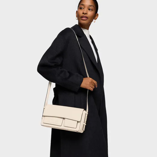 Mala de Tiracolo Média Back To Basics Bege