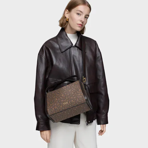 Mala de Mão City Kaos Mini Lines Castanha