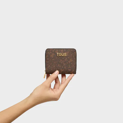 Porta-moedas Kaos Mini Lines Castanha