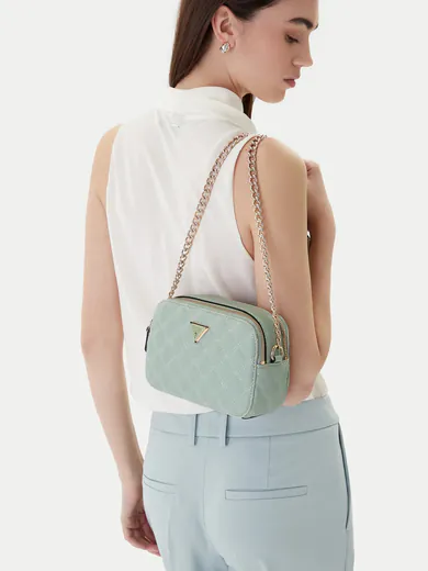 Mala de Tiracolo Giully Quilted Verde-claro