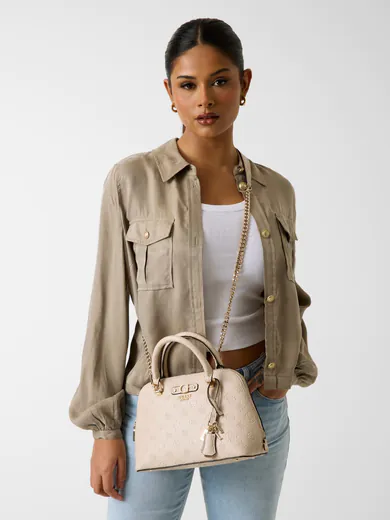 Mala de Mão Pequena Dita Logo Bege