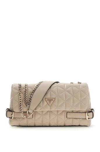 Mala de Ombro/Tiracolo Paisleigh Acolchoada Bege