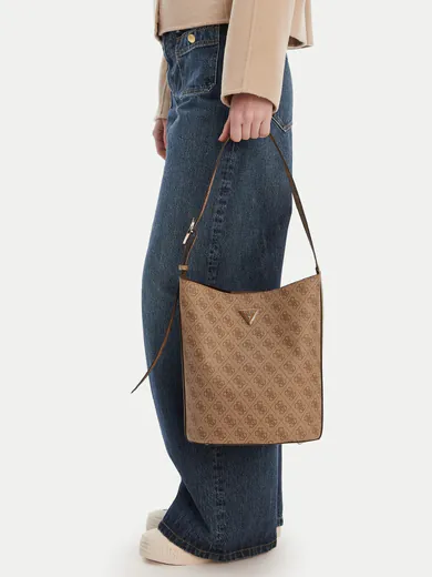 Mala de Ombro Meridian II Logo Castanha